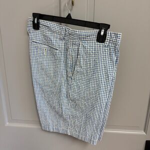 Men's Vineyard Vines Plaid Seersucker Club Short, Size 34